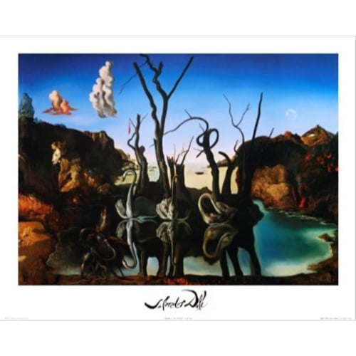 Framed Print Surrealist Painter Picture Poster Salvador Dali Head