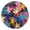 Black, variant on YAZAOO Decorative Wall Clock Size:25cm Colorful Starburstes Design Pattern Clock