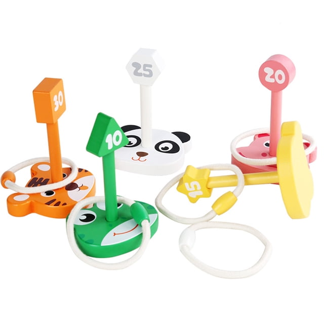 Childrens Ring Toss Game Indoor Outdoor Carnival Activity Hand Eye Coordination Portable Set For Kids