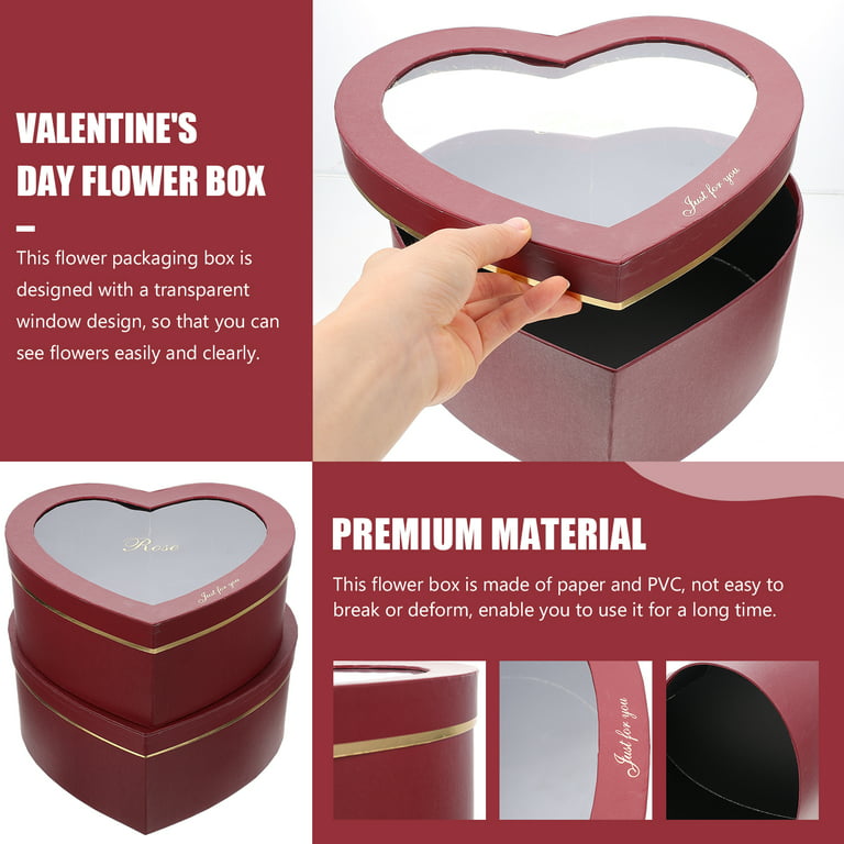Luxury Flower Boxes For Bouquets Box With Transparent Pvc Window Cardboard  Gift Box - Buy Bouquets Cardboard Gift Box,Flower Boxes For Bouquets,Flower
