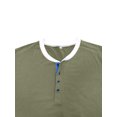 thumbnail image 4 of Sunloudy - Camisetas informales para hombre, cuello redondo, manga larga, cuello redondo, cierre de botones, escote Sunloudy S M L XL XXL, 4 of 7