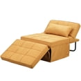 thumbnail image 5 of Ainfox 4-in-1 Convertible Ottoman Lounge Sofa Bed, Adjustable Folding Guest Sleeper Couch, 71"L×34"W,Yellow, 5 of 8