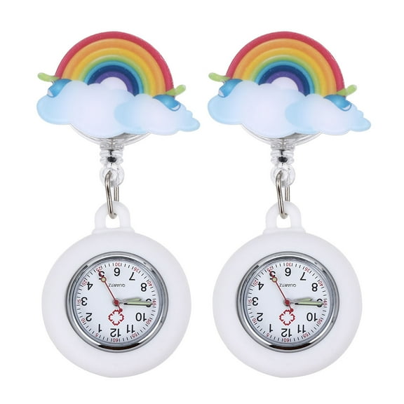 Milisten 2Pcs Nurse Watch for Medical Use with Waterproof and Luminous Pointer in Assorted Color for Doctors and Nurses