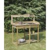 Convenience Concepts Deluxe Potting Bench in Natural Fir Wood Finish
