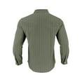 thumbnail image 4 of IYTR Button Up Long Sleeve Shirts for Men Solid Color Casual Vintage Shirts Fall Fashion Lightweight Shirt (Green,XL), 4 of 5