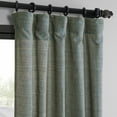 thumbnail image 6 of Half Price Drapes Teal Blue Raw Linen Weave Light Filtering Curtains for Bedroom (2 Panel), 50W X 96L, 6 of 12