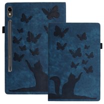 XYX Case for Samsung Galaxy Tab S7 11.0 inch 2020 Release SM-T870, Butterfly Cat Slim Folio Stand Cover for Galaxy Tab S7, Dark Blue