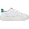 thumbnail image 6 of Sam Edelman Blaine White/Botanical Green Lace Up Rounded Toe Chunky Sneakers (White/Botanical Green, 10.5), 6 of 6