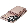 thumbnail image 6 of for Samsung Galaxy S25 Ultra Case, PU Leather Crossbody Wallet Case with Card Holder, Kickstand, Magnetic Clasp Folio Zipper Purse, Adjustable Removable Strap, Protective Back Cover, Rosegold, 6 of 9