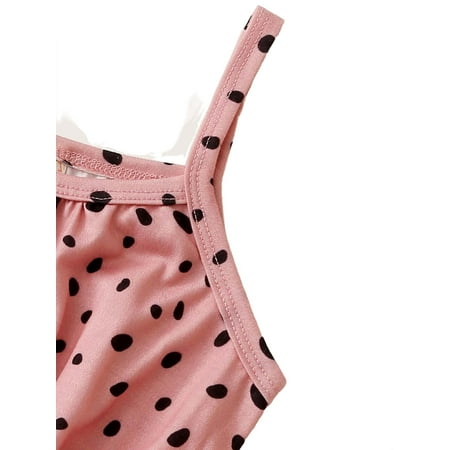 

Cute All Over Print Cami Sleeveless Pink Toddler Girls Jumpsuits (Girl s)