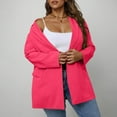 thumbnail image 3 of Plus Size Blazer for Women, Yigetop for Women Lightweight Open Front Suit Jacket Notch Collar Long Sleeve Work with Pockets Womens Blazer Hot Pink XL, 3 of 7