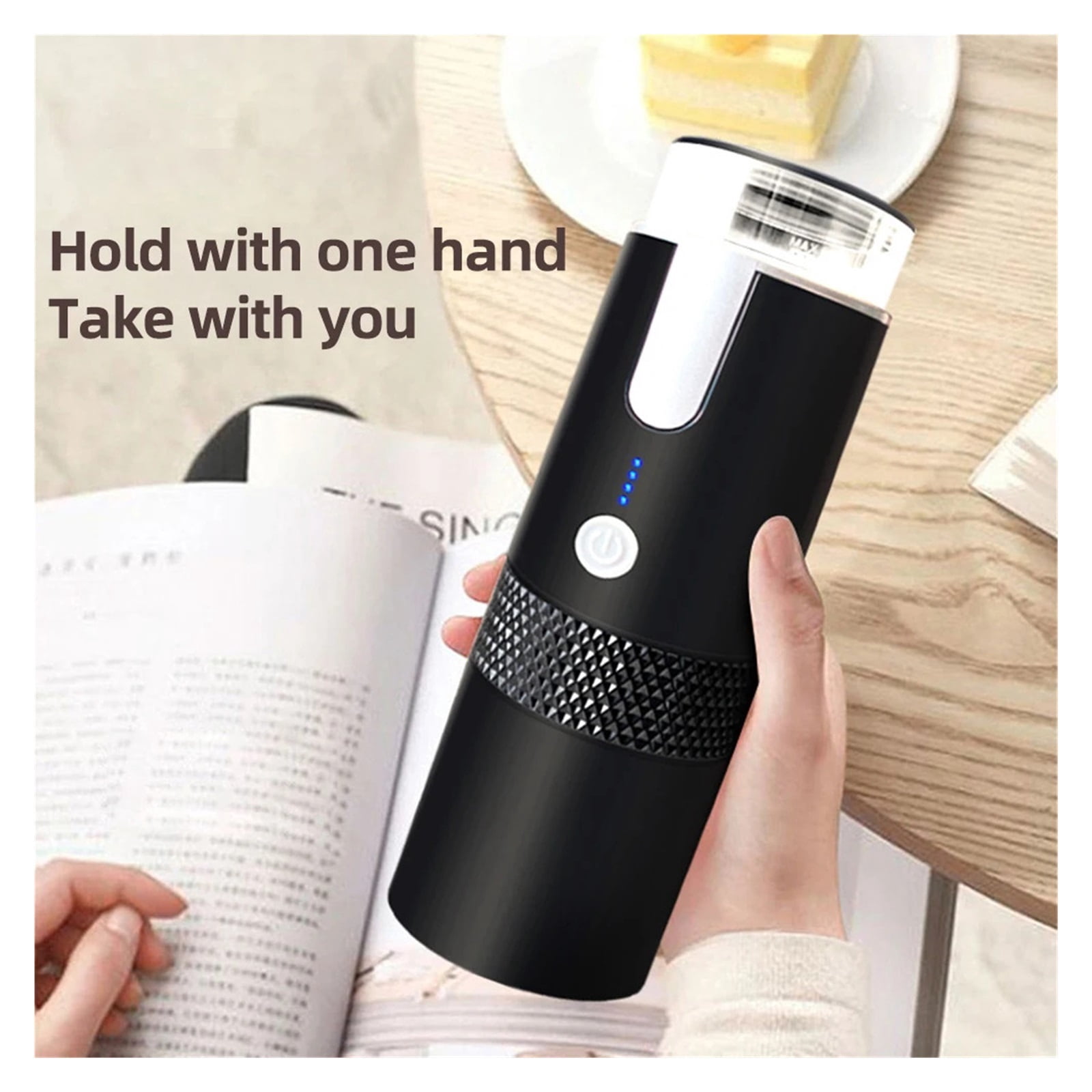 Portable Electric Espresso Coffee Maker Machines Single Serve With Cup Coffee Powder And Capsule Bin Recharable Automatic ,Portable