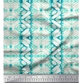 thumbnail image 1 of Soimoi Blue Cotton Duck Fabric Geometric Tie-Dye Print Fabric by the Yard 58 Inch Wide, 1 of 3