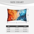 thumbnail image 3 of Plush Throw Pillow Covers, Red and Blue Waves Pillow Cases with Invisible Zipper, Breathable Microfiber Pillow Cases Standard Size for Sleeping Bedroom Sofa Living Room, 3 of 5