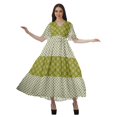 thumbnail image 4 of Moomaya Tunique à Manches Courtes Robes de Cocktail pour Femmes Robe en Coton Slub Imprimée, 4 of 4