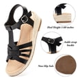 thumbnail image 3 of Ataiwee Women's Platform Wedge Heel Sandals - Open-Toe Ankle Strap with Adjustable Buckle Closure, lightweight Rubber Sole, Comfortable Insole, Casual Summer Strappy Sandals., 3 of 6