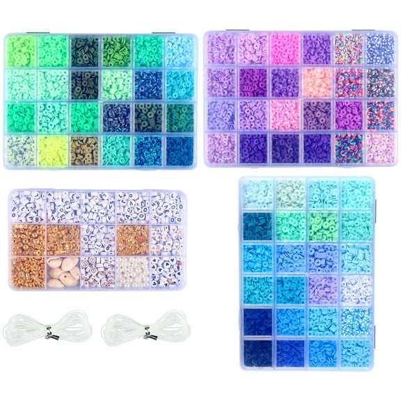 Austok 10000pcs Bracelet Making Kit, 72 Colors Clay Beads Kit, Polymer Heishi Beads for Jewelry Making, Friendship Bracelet Kit with Alphabet Letter Beads, Valentine Gifts for Girls Craft