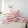 thumbnail image 6 of Manfei Merry Xmas Bedding Comforter Set 7-Piece for Kids Children, Christmas Hat Snowman King Bedding Sets, Pink White Snowflake Bed Sheets, Super Cozy Room Decor, 6 of 8