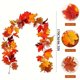 thumbnail image 4 of Guirnalda navideña de otoño para puerta de entrada, guirnalda de hojas de arce artificiales otoñales, decoración colgante artesanal para Acción de Gracias, decoración navideña, 4 of 5