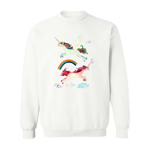 Flying Unicorns Sweatshirt Women -Image by Shutterstock, Female Medium