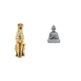 thumbnail image 1 of Figura de guepardo,Figura de guepardo dorado,adorno de escritorio moderno,Estatua de mono,Estatua de Buda Mono para Interiores y Exteriores Budista,Figuras en miniatura meditando para decorar, 1 of 8