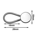 thumbnail image 3 of 8 Pieces Collar Extenders Elastic Metal Button Extender Neck For Shirt Dress Coat, White & Black, 3 of 5