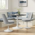 thumbnail image 3 of Lippa Swivel Dining Chair in White Light Gray, 3 of 10