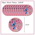 thumbnail image 5 of Suministros para decoraciones de fiesta de cumpleaños de Disney Stitch, platos de papel en ángulo de Lilo&Stitch rosa, servilletas, vasos, globos, vajilla para baby shower, 5 of 5