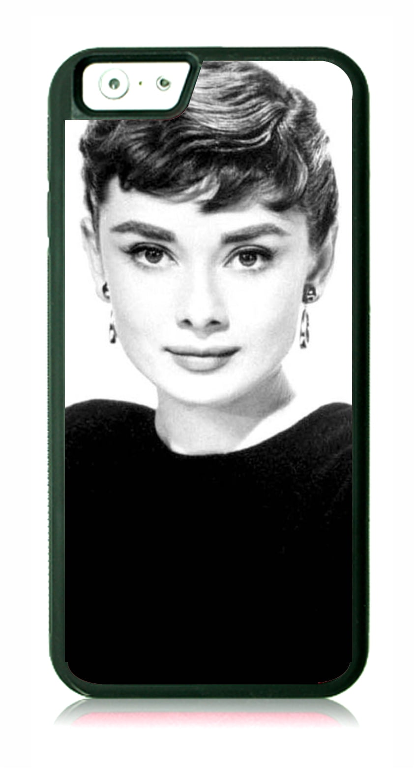 Celebrity Audrey Hepburn Vintage British Actress Black Rubber Case for the Apple iPhone 6 / iPhone 6s - iPhone 6 Accessories - iPhone 6s Accessories
