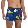 thumbnail image 4 of Cauagu Cartoon Shark Print Boxer Briefs for Men,Comfortable Breathable Men's Underwear Moisture Wicking Underpants -Large, 4 of 8