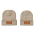 thumbnail image 3 of HaoXun Customized Knitted Beanie Hat - Solid Color Brimless Cap with Personalized Leather Label for Winter Warmth and Fashion Accessory, 3 of 9