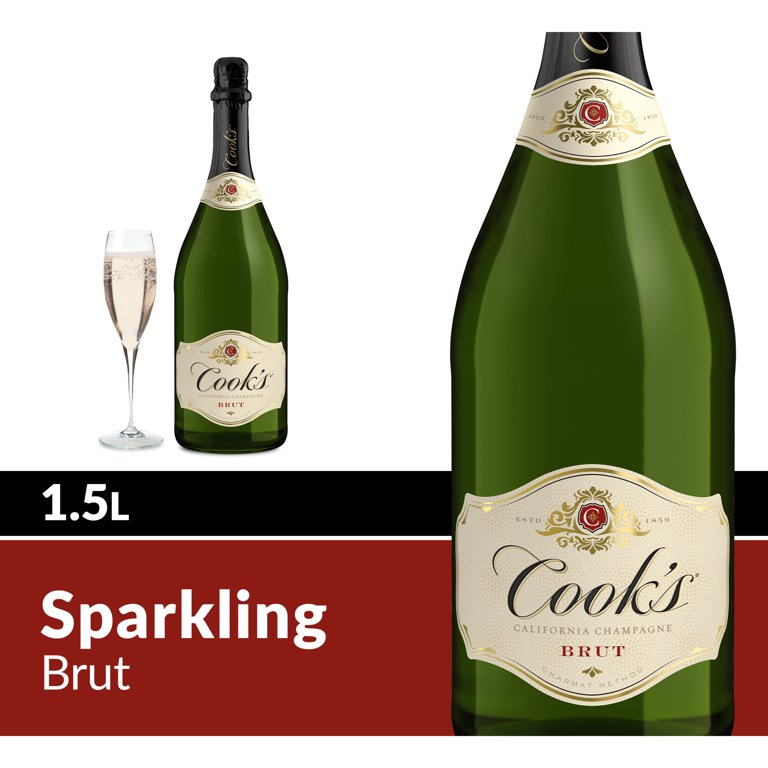 Cook's California Champagne Brut White Sparkling Wine, 1.5 L