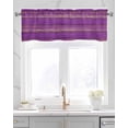 thumbnail image 2 of Purple Wood Grain Kitchen Valances for Windows Farmhouse Linen Window Valance Curtain for Living Room Window Treatment Farmhouse Plank Retro Country Valance Rod Pocket Topper Drape, 42 x 18 Inch, 2 of 6