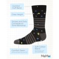 thumbnail image 3 of MeMoi Stripe Dot Combo Cotton Blend Crew Sock - Boys - Male, 8 9, Black, 3 of 8