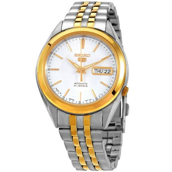 Seiko Men's Series 5 White Dial Watch - SNKL24J1