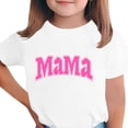 thumbnail image 1 of Zpanxa T-Shirts pour Tout-Petites Fille Imprimé Fête des Mères Col Rond Manches Courtes Haut Polyester Spandex 12-13 Ans, 1 of 5