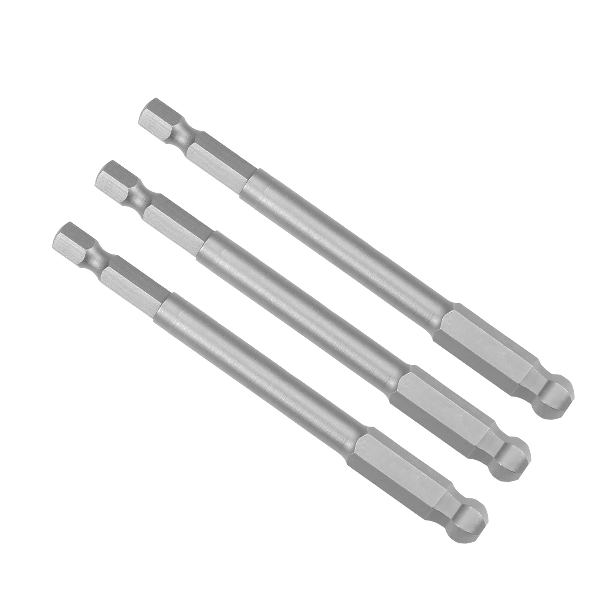 3Pcs Ball End Hex Bits 1/4 Inch Hex Shank 3.9 Inch Length H8