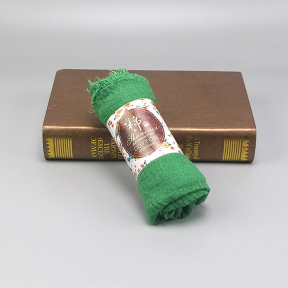 IDALL Silk Scarf Head Scarf Large Size Breathable Cotton Scarf Headkerchief For Women Muslim Head Neck Headwear Wrap Shawl Bandanas for Women Clearance Green One Size