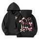 thumbnail image 1 of Cowsor Girls hoodies Bow Graphic Long Sleeve Hooded Sweatshirt Cute Pullover Tops, 1 of 6