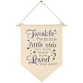thumbnail image 1 of Twinkle Twinkle Little Star Do You Know How Loved You Are - Lienzo Colgante Con Bandera Para Colgar En La Pared, Regalo Para Decoración De Bebé, Niños, Niñas, Niños, Guardería, Habitación De Adolescen, 1 of 5
