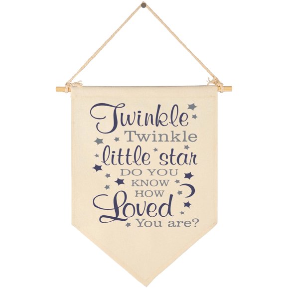 Twinkle Twinkle Little Star Do You Know How Loved You Are - Lienzo Colgante Con Bandera Para Colgar En La Pared, Regalo Para Decoración De Bebé, Niños, Niñas, Niños, Guardería, Habitación De Adolescen