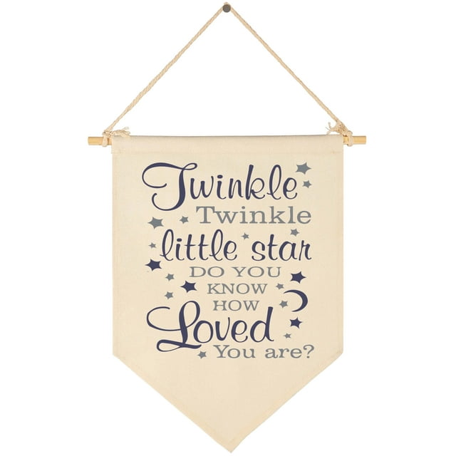 Twinkle Twinkle Little Star Do You Know How Loved You Are - Lienzo Colgante Con Bandera Para Colgar En La Pared, Regalo Para Decoración De Bebé, Niños, Niñas, Niños, Guardería, Habitación De Adolescen