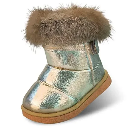 

Toddler Girl Warm Snow Boots Plush Inner Outdoor Waterproof Winter