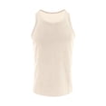 thumbnail image 4 of Fabrcox Waffle Compression Tank Top for Men Crew Neck Men Sleeveless Shirt Big and Tall Basic Breathable Athletic Sports Muscle Shirts Khaki M, 4 of 9