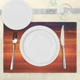 thumbnail image 3 of Ambesonne Natural Place Mats Set of 4, Morning Sunrise Ocean, Standard Size, Orange Red Purple, 3 of 6