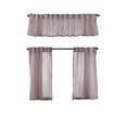 thumbnail image 6 of 3S Brother's Sheer Curtains Kitchen Valance Set of 3 Hanging Rod Pocket Window Valance Treatments Decorative Valances Tiers Café Curtains ( Baby Pink 50"x14"Valance - 24"x24"Tiers), 6 of 6