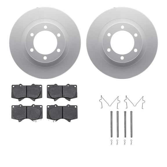 Dynamic Friction Company Front Geospec Brake Rotors with Ultimate Duty Performance Brake Pads includes Hardware 4412-76009