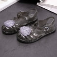 thumbnail image 4 of Xfvqtps Girls Sparkling Jelly Shoes Beach Sandals Closed Toe Summer Waterproof Princess Fisherman Gladiator Shoes, 4 of 7