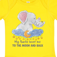 thumbnail image 4 of Inktastic My Auntie Loves Me to the Moon and Back Elephant Family Boys or Girls Baby Bodysuit, 4 of 5