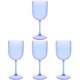 thumbnail image 1 of Copas acrílicas para fiestas, multiusos, para cóctel, vino, color azul, café, anticaídas, paquete de 4, 1 of 6